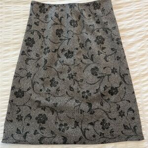 Grunge Gray Floral Skirt